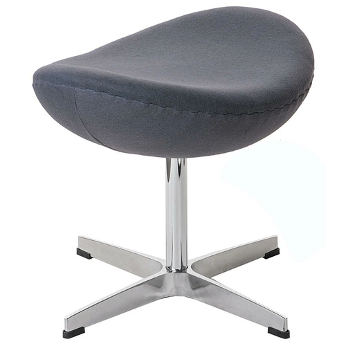 Otočný čalouněný taburet Jajo šedý kašmír Premium do moderního obýváku D2.DESIGN