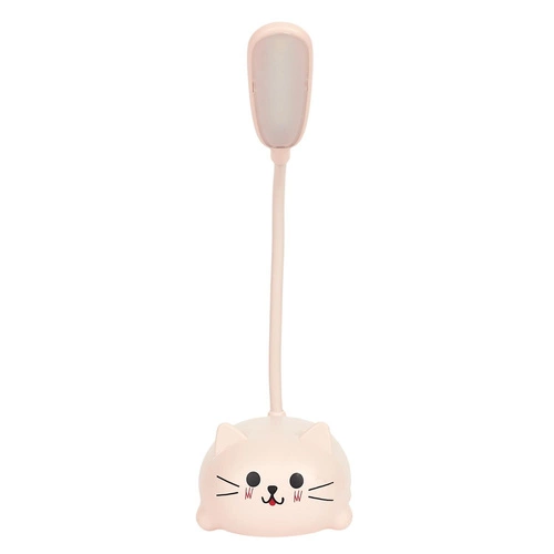 Dětská stolní LED lampička Kitty růžová moderní nabíjecí 21 cm