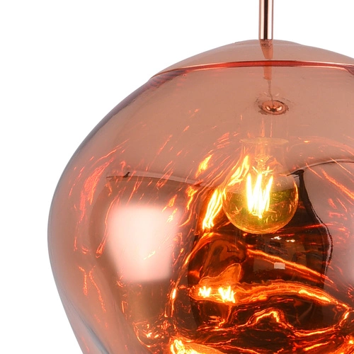 Závěsné svítidlo koule GLAM 38 cm měděné moderní do obýváku a nad stůl