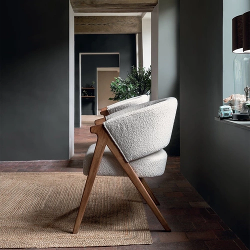 Fotel Amza bílý boucle