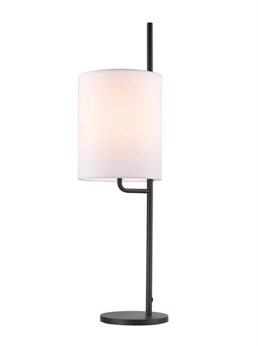 Stolní lampa Tokyo černá moderní s látkovým stínidlem do ložnice a obýváku Ledea 18 cm