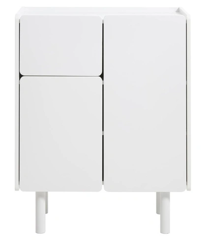 Komoda Bera bílá vysoká moderní na nožkách do obýváku 80 cm
