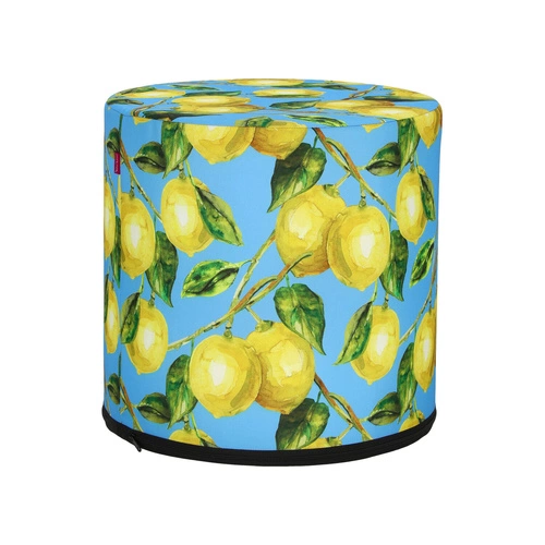 Zahradní voděodolný puf Lemon Intesi kulatý moderní na zahradu i balkon 40 cm