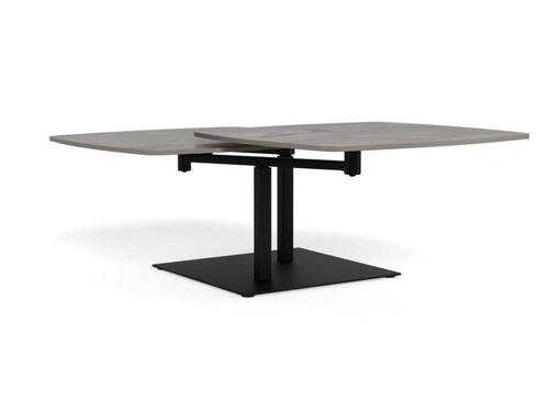 Konferenční stolek Carballo šedý obdélníkový loftový se sedákem