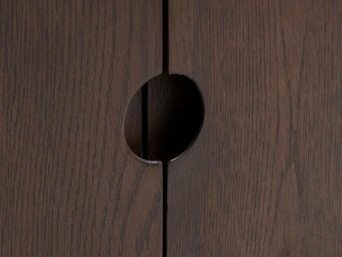 Komoda Arun vysoká 90 cm dřevěná espresso moderní do obývacího pokoje