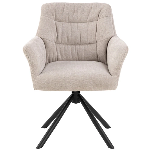 Otočená čalouněná židle Alonso béžová s područkami do obýváku moderní Actona