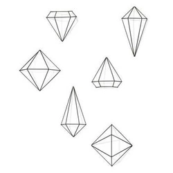 Kovová nástěnná dekorace Prisma Black Umbra geometrická černá ozdoba do obýváku