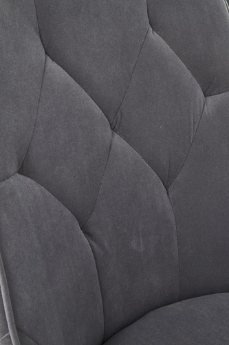 Čalouněná jídelní židle z šedého sametu Loyd Intesi, moderní s černými nohami