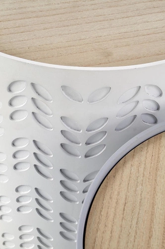 Sada dvou kulatých konferenčních stolků Lamba bílá moderní s úložným prostorem do obýváku