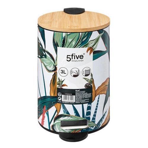 Odpadkový koš BlackFlora 3l do koupelny a kuchyně moderní kovový soft close multicolor