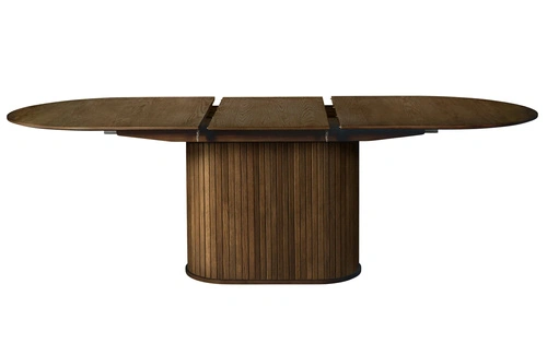 Rozkládací oválný jídelní stůl Lano dub kouřový 230 cm moderní