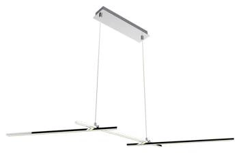 Moderní závěsné LED svítidlo Thasos chrom 103 cm do obýváku, kuchyně nebo jídelny
