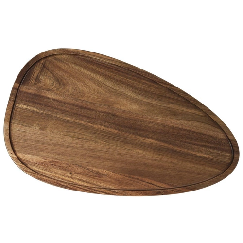 Sada 2 oválných dřevěných konferenčních stolků Noby ve skandinávském stylu do obýváku