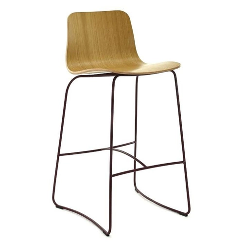 Barová židle s opěrkou Hips FAMEG do kuchyně a k ostrůvku, moderní industriální, na míru buk 74 cm