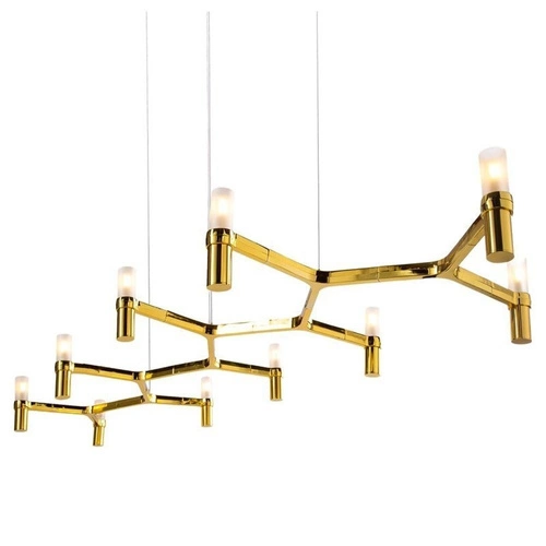 Závěsné svítidlo CANDLES-10 zlaté moderní do jídelny a obýváku Step into Design 165 cm