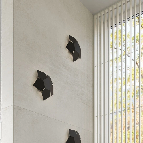 Moderní nástěnné svítidlo Penta Sollux černé kovové do obývacího pokoje a ložnice 30 cm