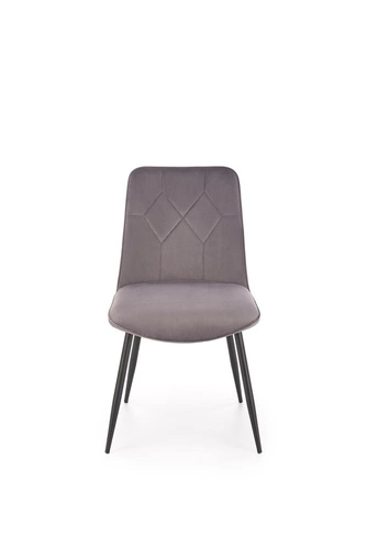 Čalouněná jídelní židle z šedého sametu Myanna Intesi moderní s opěrkou