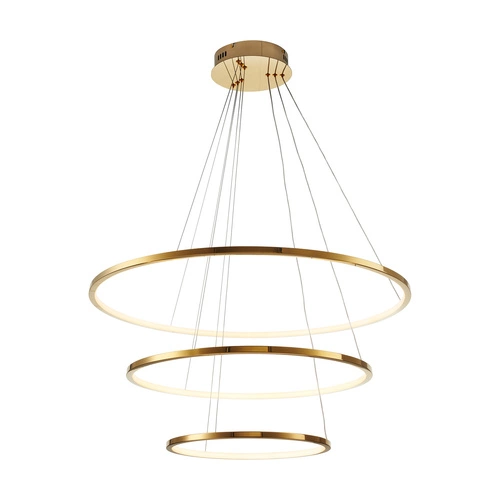 LED stropní svítidlo CIRCLE SLIM Step into Design zlaté, nastavitelné do obýváku a jídelny