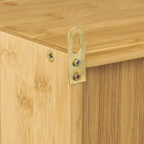 Závěsná bambusová koupelnová skříňka s zrcadlem 38,5 cm boho skandinávský styl 5five