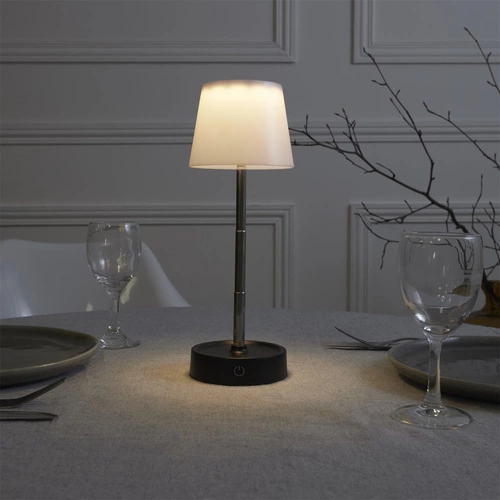 Bezdrátová dotyková noční lampa do ložnice Lumio Intesi s nastavitelnou výškou minimalistická