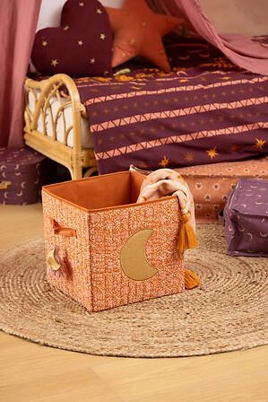 Atmosphera Nomade látkový box do regálu 29x29 oranžový na šatnu a hračky