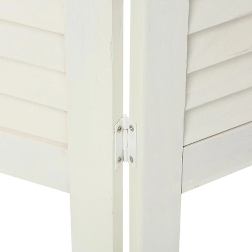 Dřevěný bílý paraván Camila 3dílný retro do ložnice Atmosphera