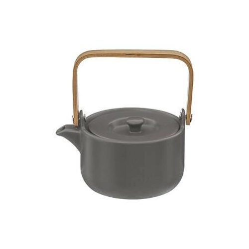 Keramická čajová sada 5five simply smart Nature konvička a 2 šálky tmavě šedá na přípravu čaje