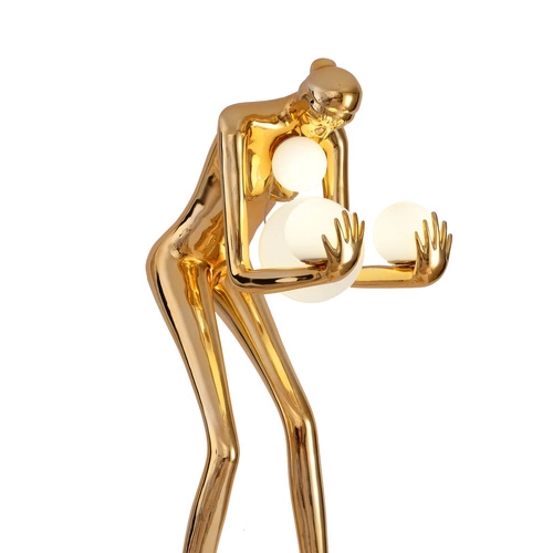 Stojací lampa WOMAN-2 GOLD zlatá moderní glamour do obýváku Step into Design 190 cm