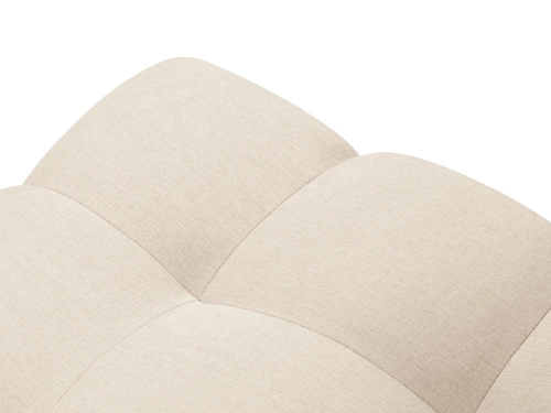 Béžová čtvercová taburetka Justin prošívaná čalouněná do obýváku a ložnice moderní 60x60 cm