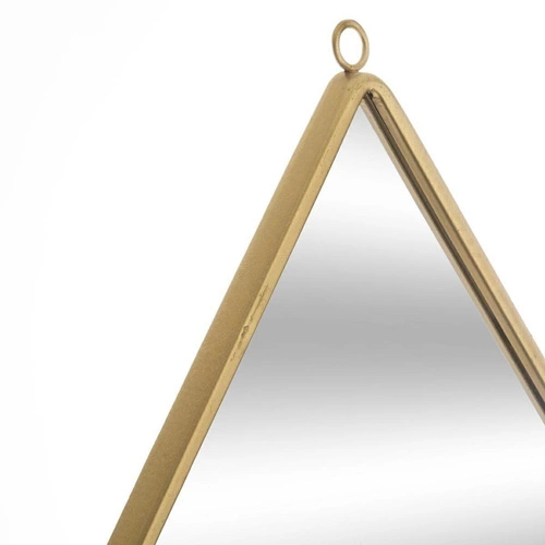 Nástěnné zrcadlo Goutte v nepravidelném tvaru se zlatým rámem 28x39 cm do předsíně Atmosphera