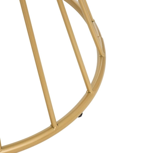 Kulatý konferenční stolek Rayo bílý s mramorovým efektem 70 cm moderní glamour do obýváku Atmosphera