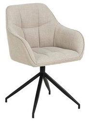 Otočená čalouněná židle Brenda s područkami béžová do jídelny a obýváku Actona