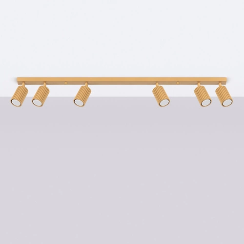 Moderní stropní svítidlo KARBON 6L zlaté hliníkové glamour otočné do obýváku a ložnice