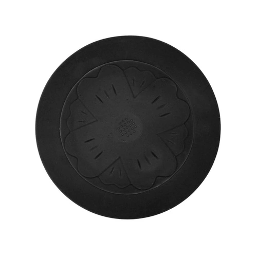 Silikonová zátka do dřezu černá Intesi moderní univerzální do kuchyně a koupelny 6 cm