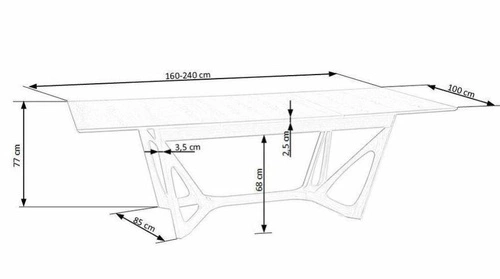 Rozkládací jídelní stůl Fenom Intesi moderní medový dub 160-240 cm dřevěný