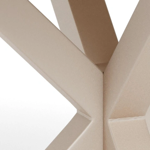 Stůl kulatý Heaven 119 cm do jídelny keramika dub kašmír moderní