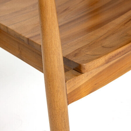 Jídelní dřevěná židle s područkami z přírodního teaku Miyako Atmosphera