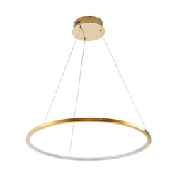 Moderní zlaté LED stropní svítidlo CIRCLE SLIM 60 cm do obýváku a nad stůl