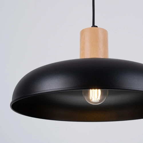 Závěsné svítidlo INDY černé skandinávské do obýváku a nad stůl 38 cm SOLLUX LIGHTING