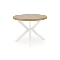 Rozkládací kulatý stůl Roni Intesi 100–250 cm dub zlatý bílý moderní do jídelny