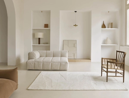 Moderní vlněný koberec Decor Scape Woolwhite 250x350 cm do obýváku a ložnice snadno čistitelný