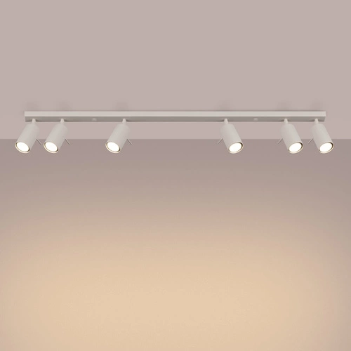 Stropní svítidlo RING 6L moderní béžové ocelové s nastavitelnými stínidly do obýváku