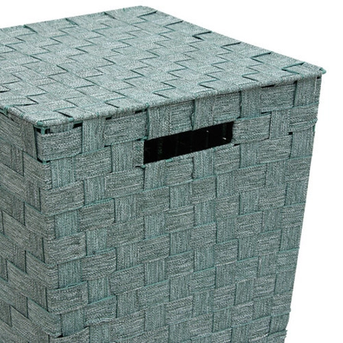 Moderní zelený koš na prádlo do koupelny s víkem a úchyty 5five simply smart