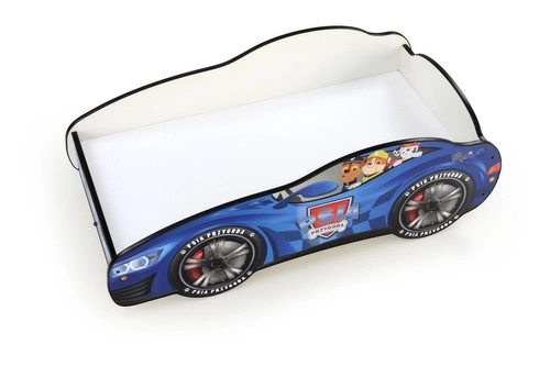 Dětská postel Psí dobrodružství s matrací a vícebarevným LED osvětlením do dětského pokoje