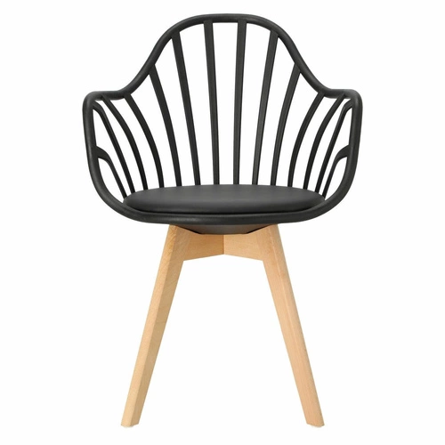 Jídelní židle Sirena Intesi černá s područkami, skandinávský styl, snadné čištění