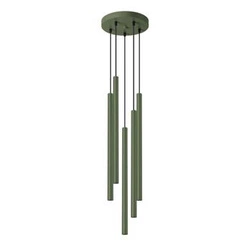 Visící lampa PASTELO 5P olivová zelená