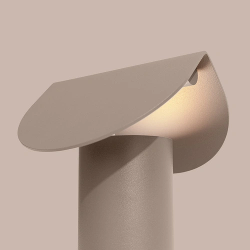 Stolní LED lampa BISCUIT značky Thoro Lighting v trendy odstínu taupe, 15 cm
