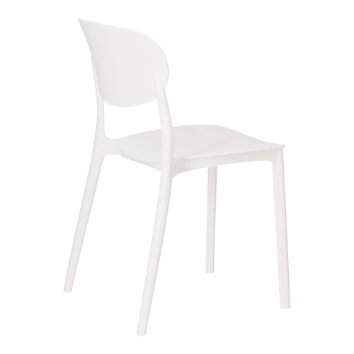 Bílá jídelní a zahradní židle z polypropylenu, snadno čistitelná, stohovatelná 5five
