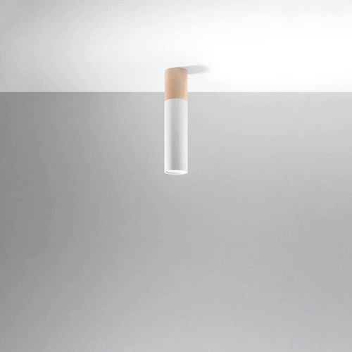 Moderní stropní svítidlo PABLO bílé dřevěné do obýváku a ložnice Sollux