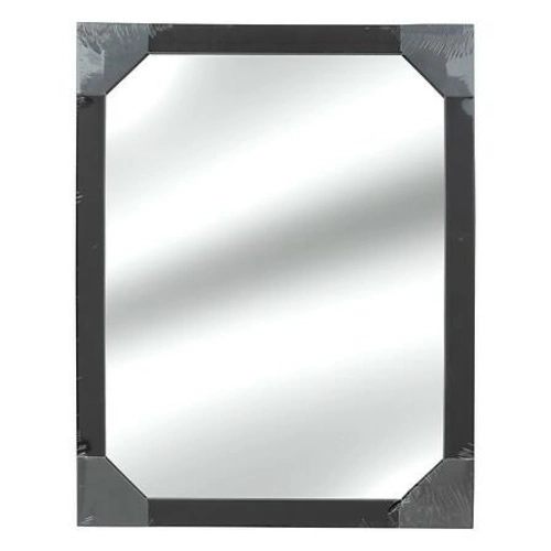 Obdélníkové zrcadlo First v černém rámu na stěnu do předsíně moderní 34x44 cm